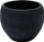 Vazo zbukuruese ZAKROS Stone Plant Pot, 38x38x30 cm, e zezë