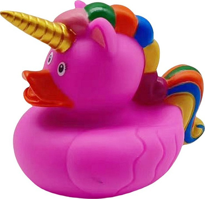 Lodër banjoje rosak unicorn, plastikë notuese, 3+ vjeç, rozë shumëngjyrëshe