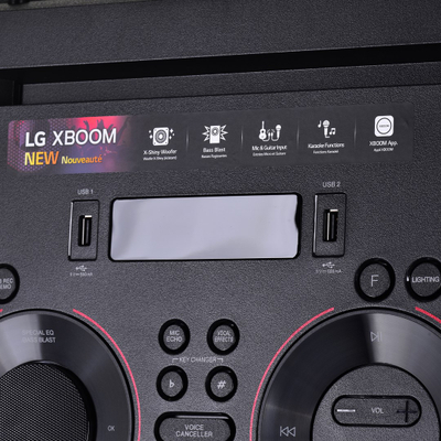 Парти звучник LG XBOOM RNC5, 300W, Bluetooth, со повеќебојни LED светла