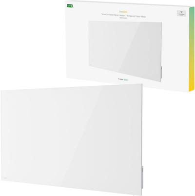 Panel ngrohës Hombli Smart Infrared Glass Heating Panel, 600W, me xham, i bardhë