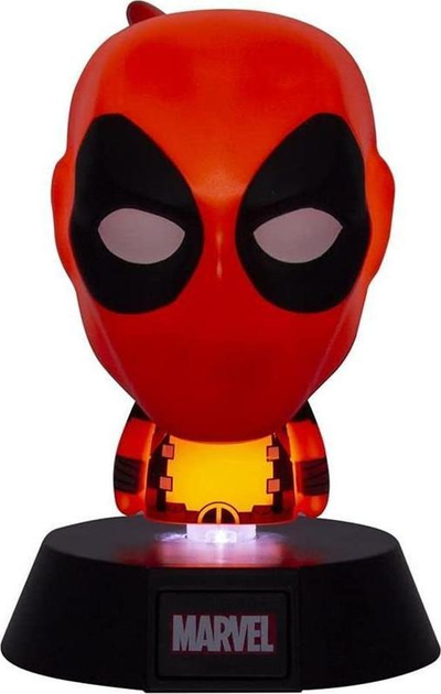 Llambë tavoline Marvel Deadpool Icon, plastikë, e zezë me të kuqe