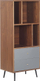 Raft librash Beliani RICHMOND 139 cm, MDF, 2 sirtarë, ngjyrë arre t’errët me gri