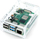 Kuti Raspberry Pi 4 Model B, me mbajtëse kamere, transparente