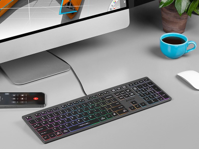 Tastierë A4Tech FSTYLER FX60H, me kabllo, me drita LED, e zezë