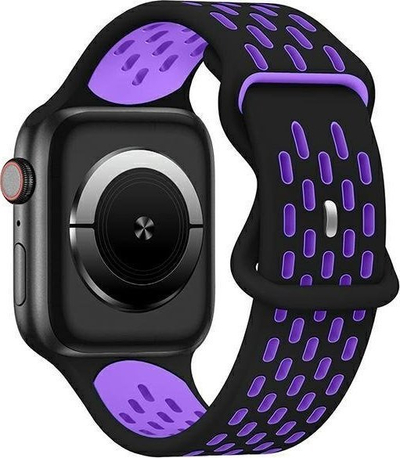 Rrip dore për Apple Watch Beline New Sport Silicone, 38/40/41mm, silikon, i zi me vjollcë