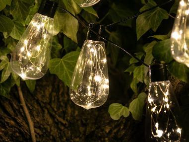Dritë dekorative kopshti Tracer Solar Garland, 5.8 m, 10 llamba LED, e tejdukshme