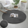 Tapet rrumbullak Strado Round Rug Rabbit, 140x140 cm, antirrëshqitës, gri e errët