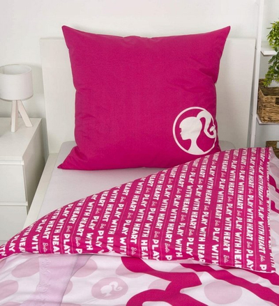 Set mbuloje jorgani Barbie Herding Heimtextil, për kalamaj, me zinxhir, rozë