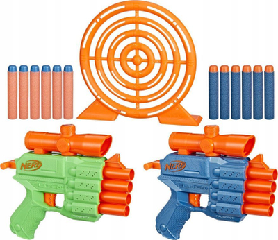 Set lodër qitjeje Nerf Elite 2.0 Face Off, 2 pistoleta, 12 shigjeta shkumë, shumëngjyrësh