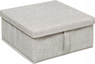 Kuti organizuese 5Five Orga, 31x31x15cm, me kapak, gri e çelët