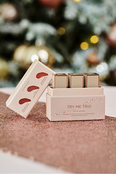 Set buzëkuqësh SOSU Cosmetics Try Me Trio, 3 copë
