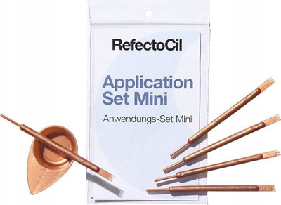 Сет за аплицирање на трепки и веѓи Refectocil Mini, 10 парчиња, розово злато