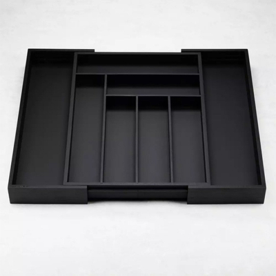 Организатор за фиока KING Hoff Bamboo Insert, голем, бамбус, црн