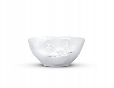 Tas porcelani FIFTYEIGHT PRODUCTS TASSEN Tasty Face Edition, 350 ml, i bardhë