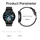 Smartwatch Rubicon me marrje telefonatash, bateri 260mAh, rrip silikoni, i zi