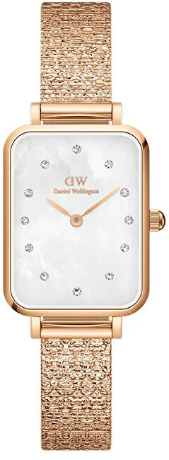 Orë për femra Daniel Wellington Quadro 20x26 Pressed Piano Lumine DW00100578, e artë