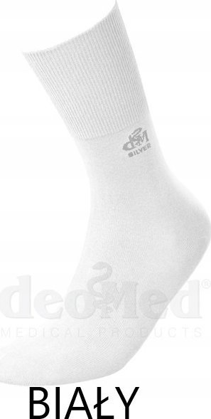 Медицински чорапи DeoMed Cotton Silver, сребрени јони, големина 35-38, светло сиви