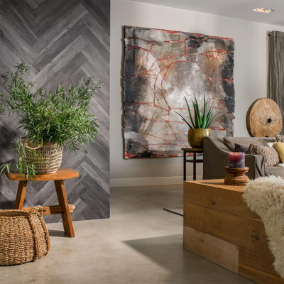Pllaka dekorative muri WallArt Wood Look Planks Reclaimed Oak, vetëngjitëse, efekt dru, gri
