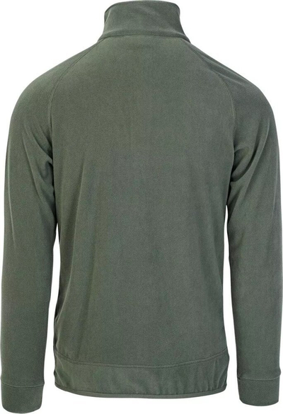 Bluza fleece për burra Hi-Tec Sauli M, 100% poliester, me zinxhir gjithandej, jeshile