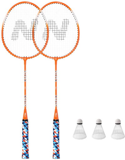 Set badminton NILS, 2 reketa, 3 fjongo, me çantë mbrojtëse