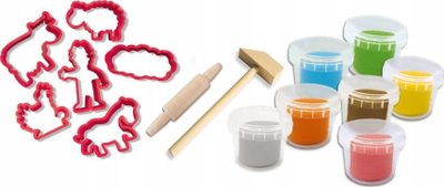Set plasteline SES Creative My First Dough Mega Set, me mjete, shumëngjyrësh