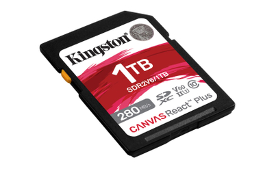 Kartë memorie Kingston Canvas React Plus, SDXC, 1TB, CL10