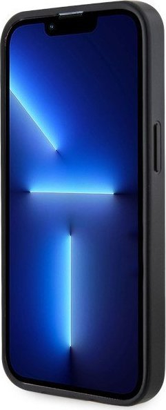 Kuti mbrojtëse Guess GUHMP13LP4RPSK, për iPhone 13 13 Pro, MagSafe, e zezë