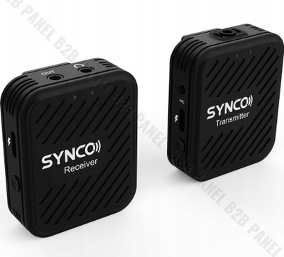 Mikrofon wireless SYNCO WAir G1 A2, sistem me dy kanale, 2.4 GHz, i bardhë