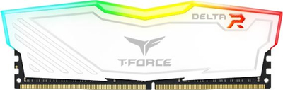 Меморија RAM за десктоп Team T-Force Delta RGB, 32GB DDR4 3200MHz, комплет 2x16GB, бела