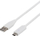 Kabllo USB Deltaco USB A me USB C, 1m, USB 2.0, e bardhë