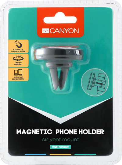 Магнетен држач за автомобил Canyon CCHM2, за вентилација, универзален, црн