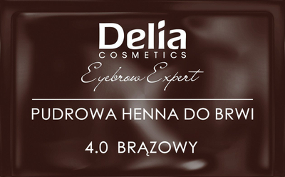 Pudër henna për vetlla Delia Eyebrow Expert 3.1, 4 g, kafe e errët