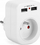 Ndarës prizash me USB Power Splitter, 1x prizë, 2x USB 2.1A, i bardhë