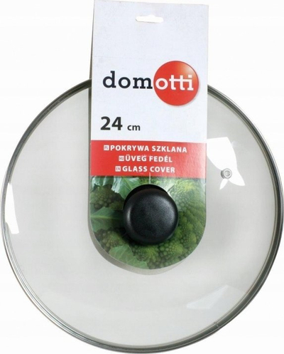 Kapak xhami Domotti, 24 cm, i tejdukshëm