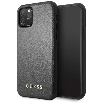Mbulesë telefoni Guess GUHCN65IGLBK për iPhone 11 Pro Max, imitim lëkure, e zezë