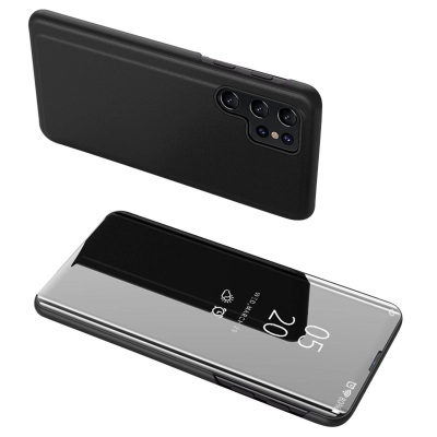 Këllëf telefoni Hurtel Clear View për Samsung Galaxy S24 Ultra, mbrojtëse Smart View, e zezë