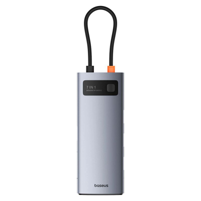 HUB USB C Baseus 7 në 1 Gen 2, HDMI 4K 60Hz, PD 100W, gri