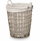 Shportë rrobash Kipit Round, 43x46x59 cm, gri dhe natyrale