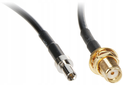 Kabllo adapter GSM SMA F në TS9, 0.2m, e zezë