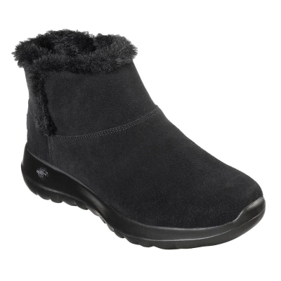 Зимски чизми Skechers On The Go Joy Bundle Up W 15501, кожа, црни