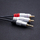 Kabllo audio Qoltec Jack 3.5mm në 2x RCA, 2m, e zezë