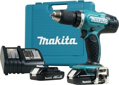 Trapano vidhosës Makita DDF453SYE, 18V, 2x bateri 1.5Ah, blu