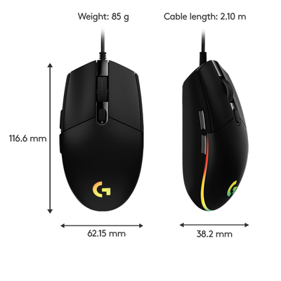 Maus Logitech G G203 Lightsync, i zi