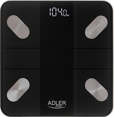 Peshore inteligjente Adler AD 8186, Tuya Smart, deri 180 kg, ekran LED, e zezë