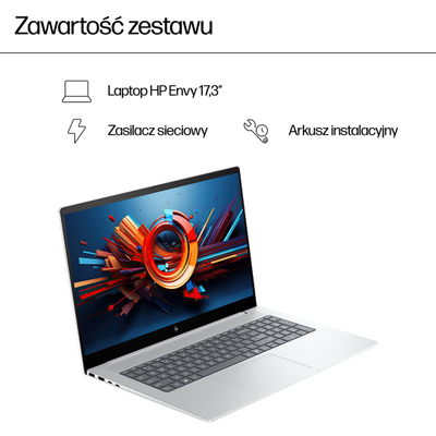 Laptop HP ENVY 17-da0003nw, 17.3", Intel 155H, 32 GB RAM, 1 TB SSD, i argjendtë