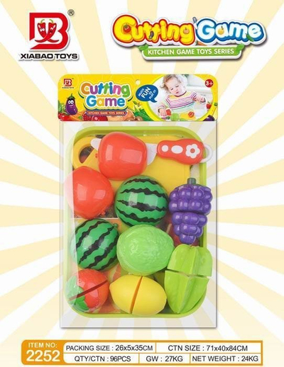 Set lodër Technok Supermarket Accessories, fruta dhe perime plastike, shumëngjyrëshe