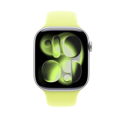 Apple Watch 46mm Band, Neon Yellow Sport Band, S/M, Seasonal