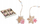 Stoli druri MFP Snowflake, set 24 copësh, 13 x 13 cm, natyrale me të kuqe