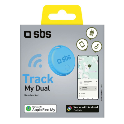 Lokalizues GPS SBS Tracker për Android dhe iOS, me alarm zanor, blu