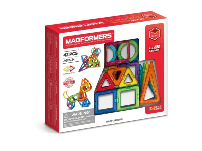 Lodër ndërtimi me magnet Magformers Basic Set 42, 42 copë, shumëngjyrëshe